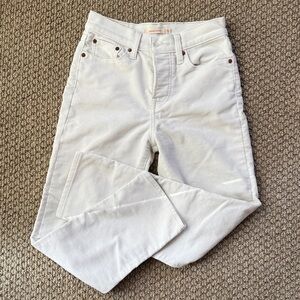 Women's White Corduroy Pants